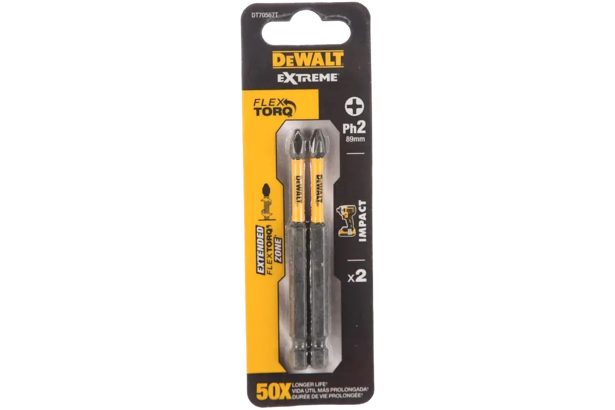 Бита ударная IMPACT Torsion Ph2,85мм,2шт DeWALT