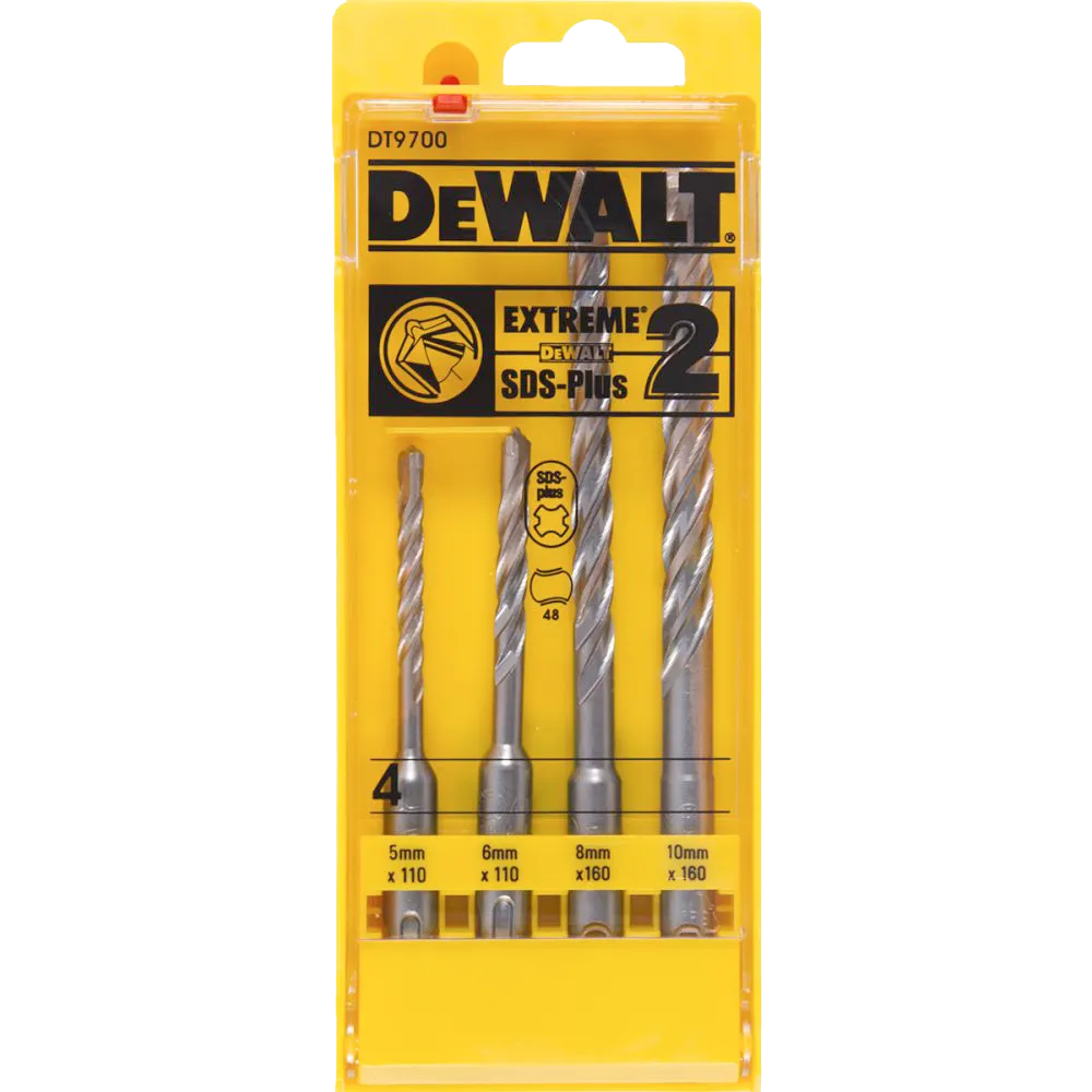 Набор буров SDS-plus 4шт 5-10мм DeWALT Extreme DT9700-QZ