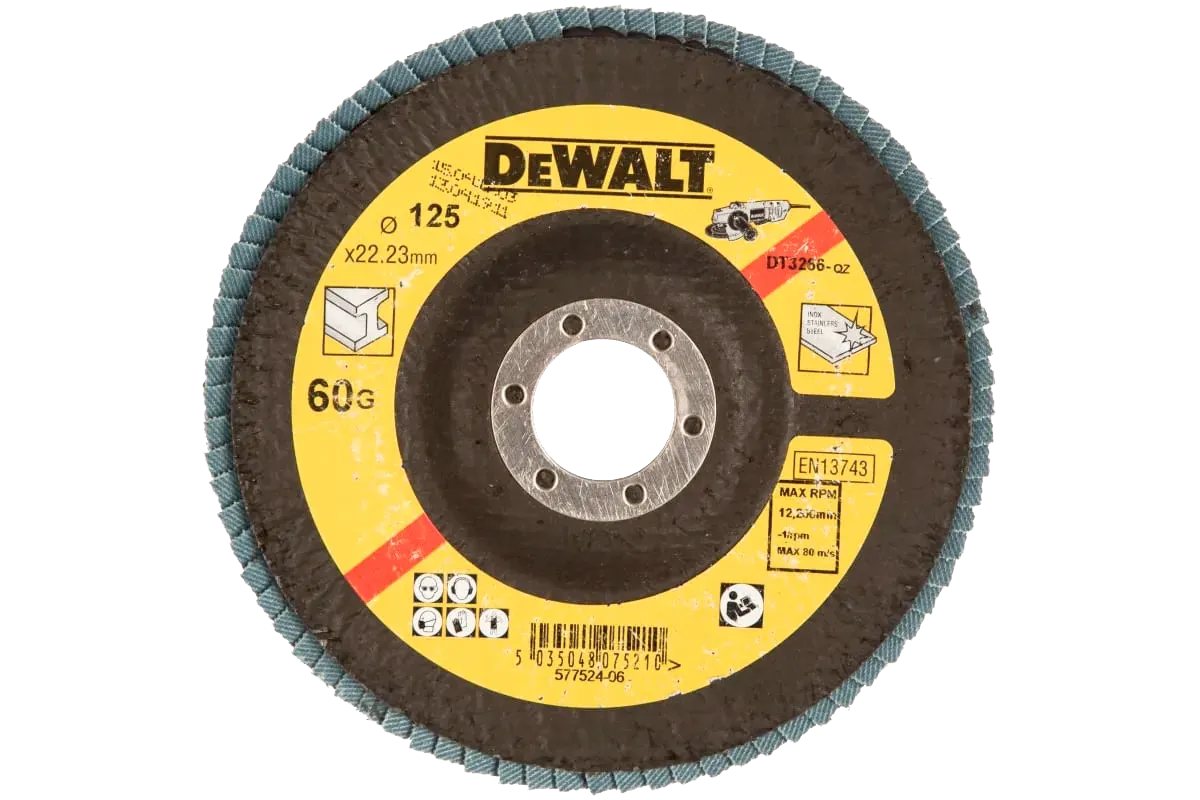 Круг лепестковый EXTR 125x22.2 мм 60G,тип29 DT3266 DeWALT