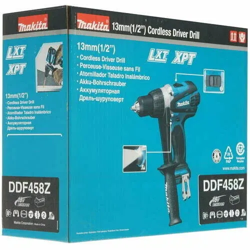 Акк. дрель шуруповерт 18В DDF458Z MAKITA DDF458Z