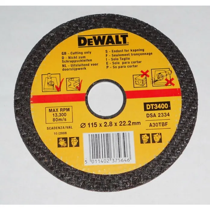 Диск отрезной по камню 180-3-22.2 для УШМ DT42573-XJ DeWALT плоский