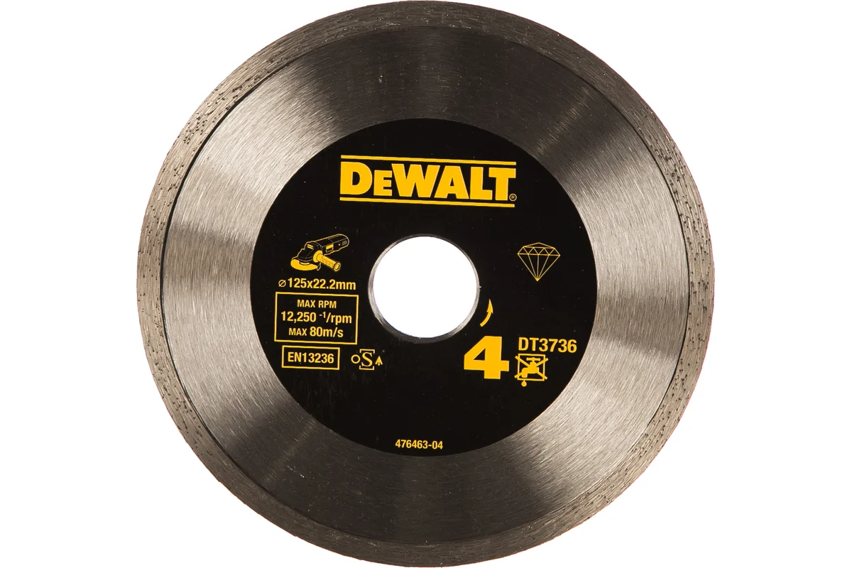 Диск алмазный по керамике 125х2.2х22.2мм сплошной DeWALT  DT3736-XJ