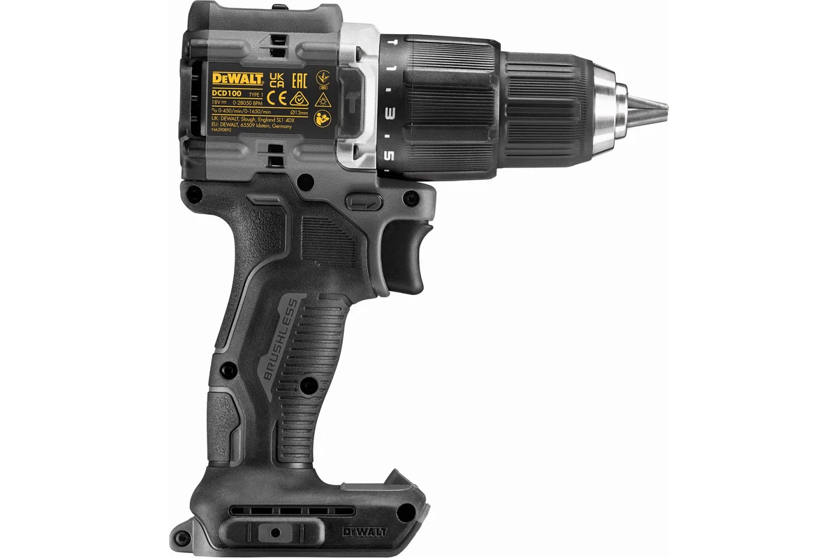 Акк. дрель шуруповерт 18В DCD100P2T DeWALT DCD100P2T