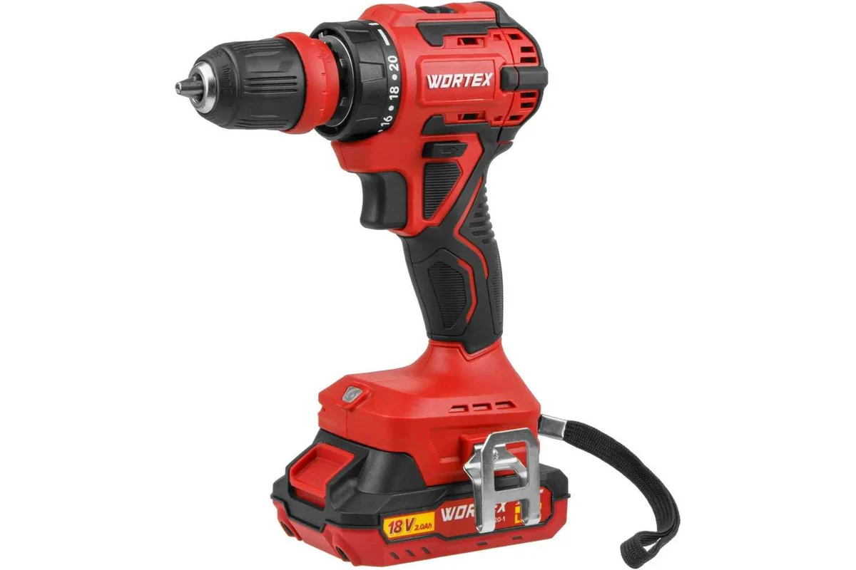 Акк. дрель шуруповерт 18В BD 2025 LiSET в чем. ALL1 XLT + 2 насадки WORTEX 1325844