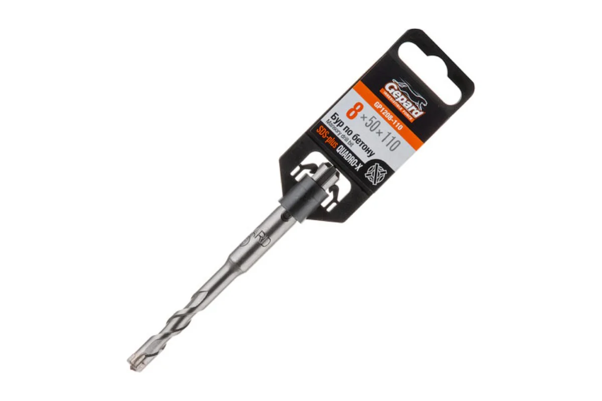 Бур SDS-plus 8х50х110мм QUADRO-X Gepard (1шт) GP1208-110