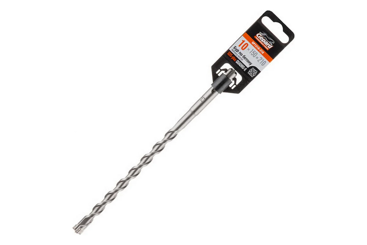 Бур SDS-plus 10х150х210мм QUADRO-X Gepard (1шт) GP1210-210