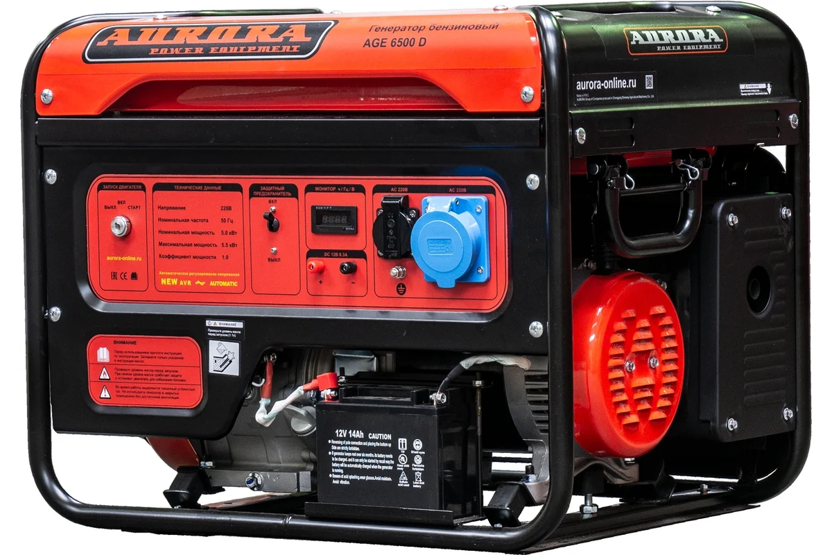 Генератор бензиновый AGE 6500 D AURORA 6773