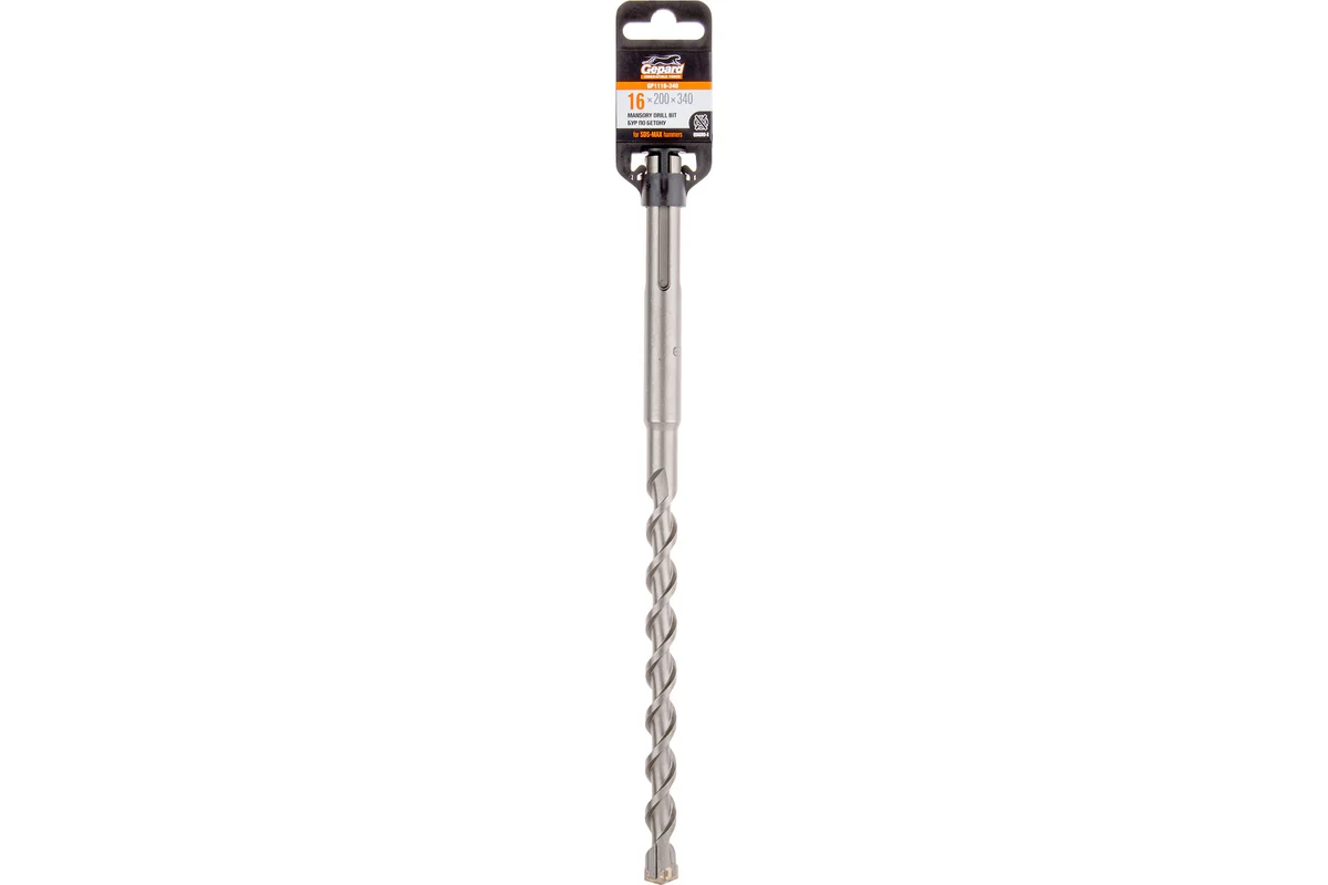Бур SDS-max 16х200х340мм Gepard QUADRO-X GP1116-340