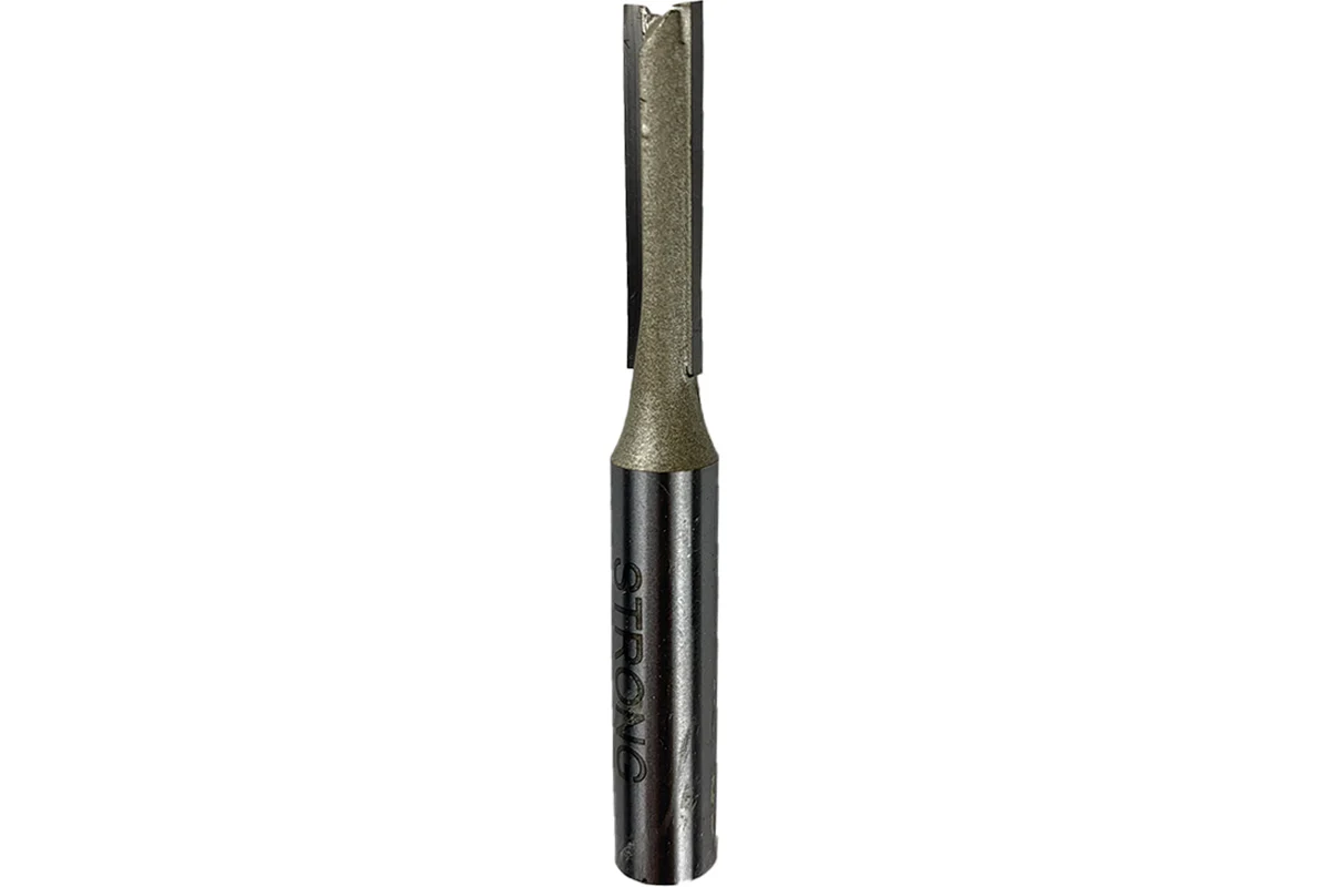 Фреза прямая пазовая по дереву 8x6Dх25H мм Strong СТФ-10030625