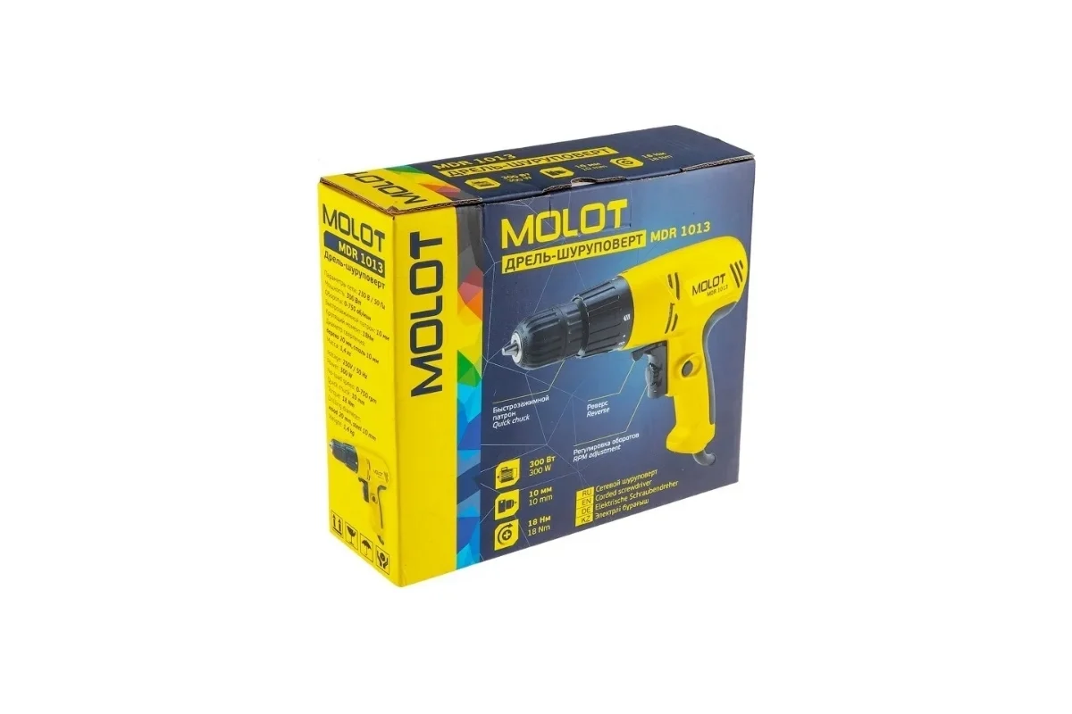 Шуруповерт сетевой MDR 1013 в кор. MOLOT MDR10130019