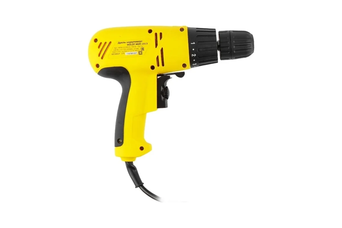 Шуруповерт сетевой MDR 1013 в кор. MOLOT MDR10130019