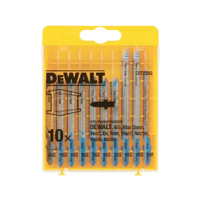 Набор пилок для лобзика по металлу (10 шт.) DeWALT DT2292-QZ