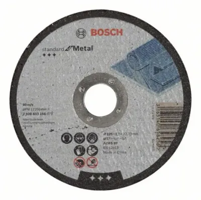 Диск отрезной по металлу 125х2.5х22 прям.Standart BOSCH