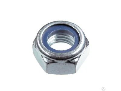 Гайка М6 со стопорным кольцом, цинк, DIN 985 (20 шт в зип-локе) STARFIX SMZ1-50734-20
