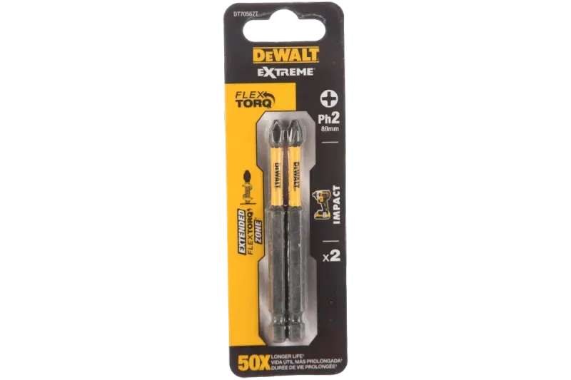 Бита ударная IMPACT Torsion Ph2,85мм,2шт DeWALT