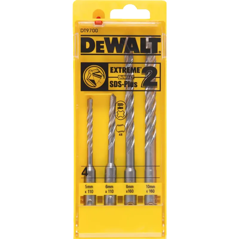 Набор буров SDS-plus 4шт 5-10мм DeWALT Extreme DT9700-QZ