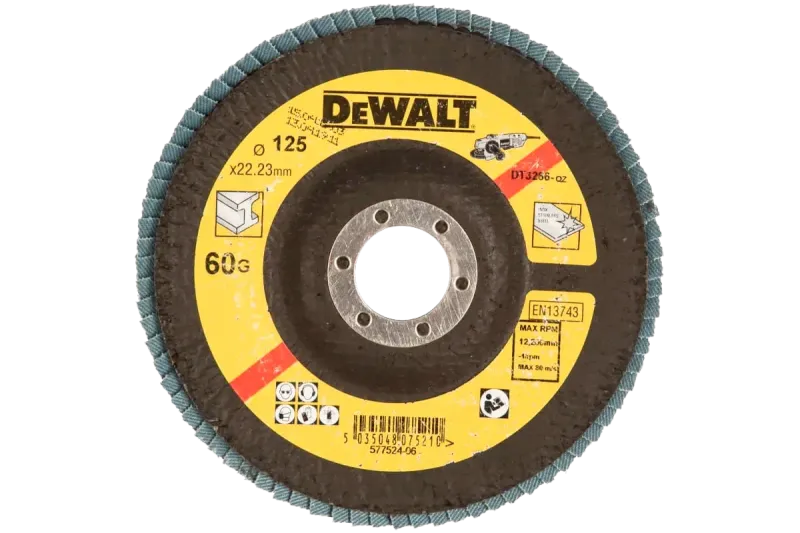 Круг лепестковый EXTR 125x22.2 мм 60G,тип29 DT3266 DeWALT