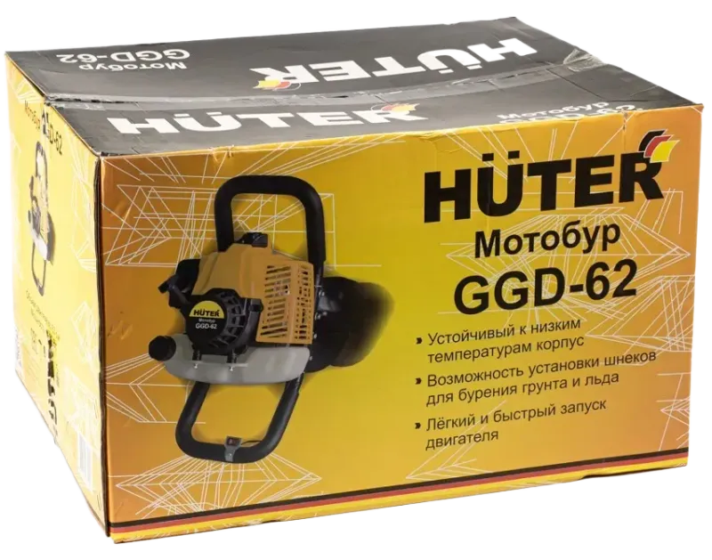 Моторный бур бензиновый GGD-52 HUTER 70/13/1