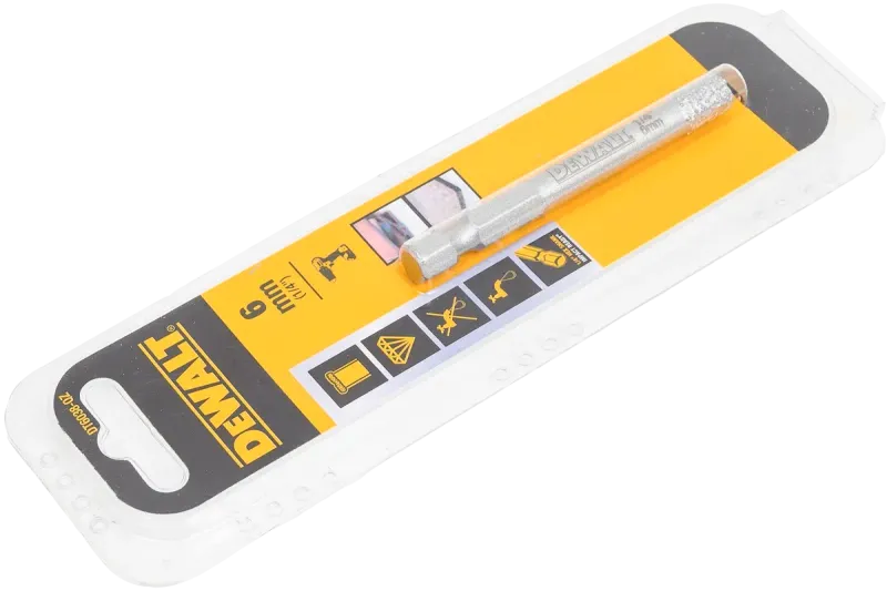 Сверло п/стеклу, керамике алм.трубч.EXTREME, 6мм DT6038 DeWalt