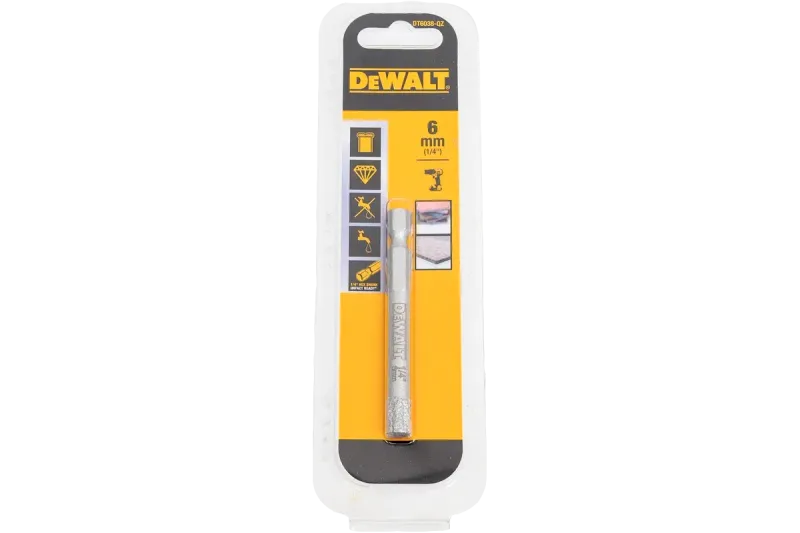 Сверло п/стеклу, керамике алм.трубч.EXTREME, 6мм DT6038 DeWalt