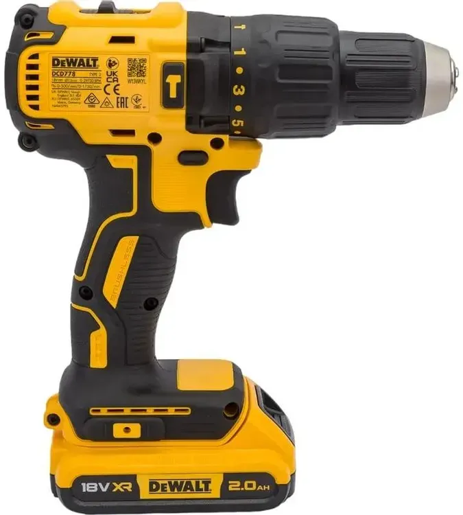 Акк. дрель шуруповерт 18В DCD778D2Т DeWALT DCD778D2T-QW