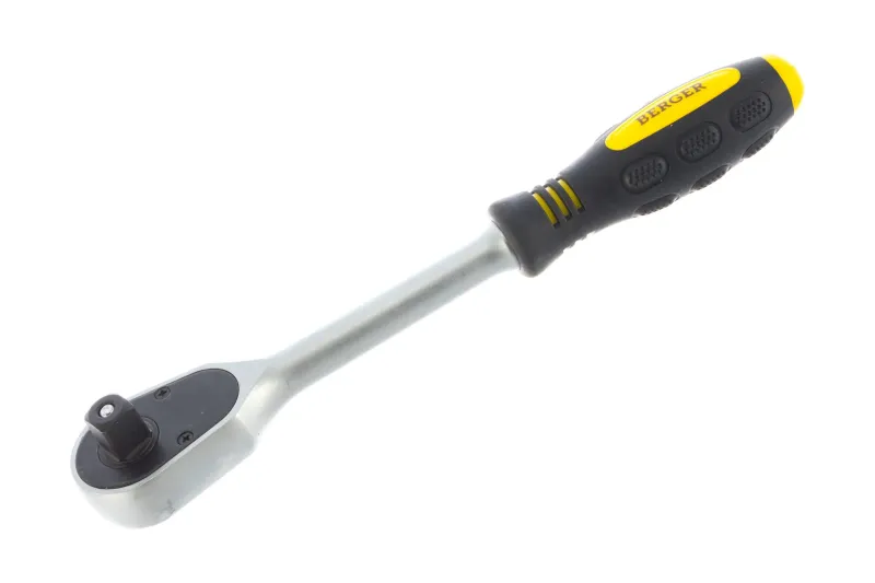 Набор головок торцевых 6-гранных SuperLock с трещоткой 1/2" 15 предметов BERGER