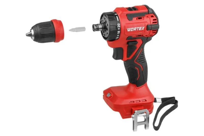Акк. дрель шуруповерт 18В BD 2025 LiSET в чем. ALL1 XLT + 2 насадки WORTEX 1325844