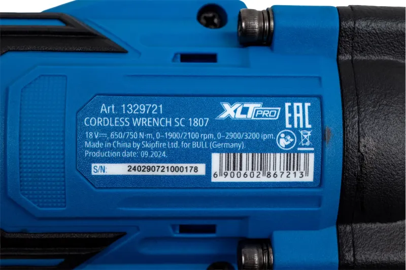 Гайковерт акк. 18В SC 1807 в кор. XLTpro SOLO BULL 1329721