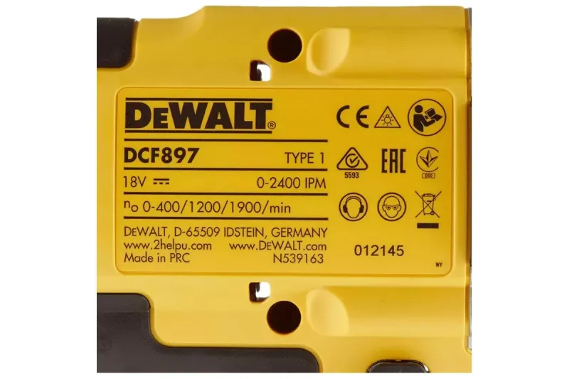 Гайковерт акк. 18В DCF897NT DeWALT DCF897NT-XJ