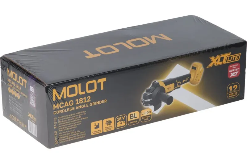 Угловая шлифмашина акк. 125мм MCAG 1812 XLT Lite SOLO MOLOT 2318031