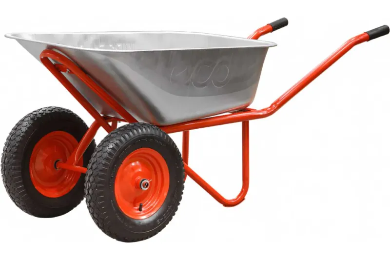 Тачка строительная двухколесная (130л, 350кг, пневмоколесо)  ECO WB351-2