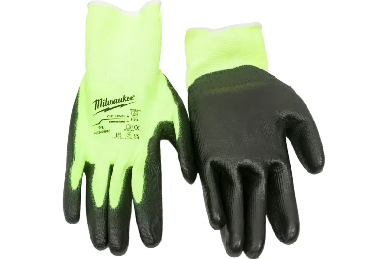 Перчатки защитные Milwaukee Hi-Vis Cut level 1/A, L/9