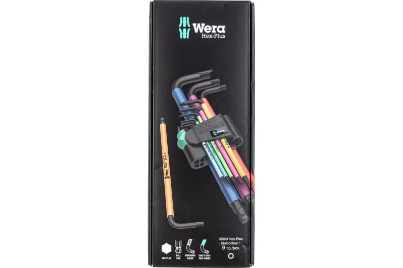 Набор Г-образных ключей, с шаром, 9 пр WERA WE-073593