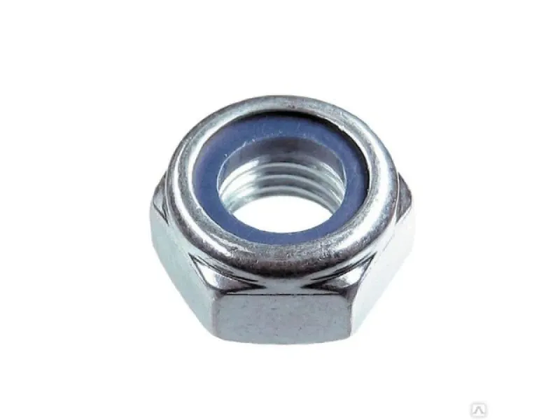 Гайка М8 со стопорным кольцом, цинк, DIN 985 (10 шт в зип-локе) STARFIX SMZ1-50736-10