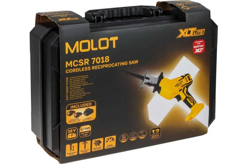 Пила сабельная акк. 18В MCSR 7018 XLT Lite SET MOLOT 2318028