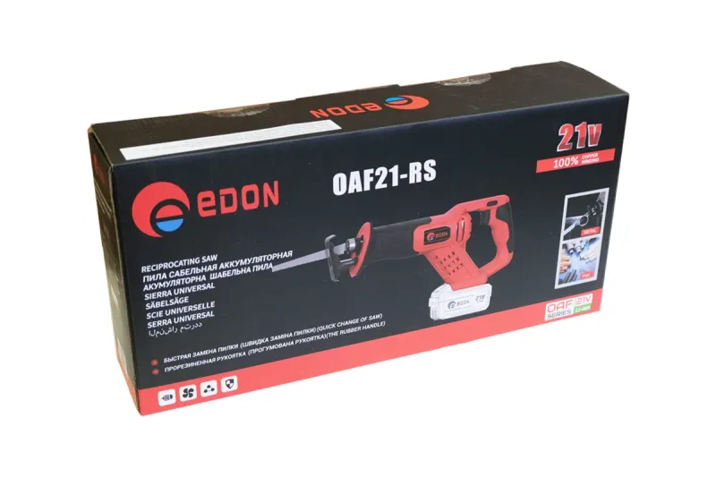 Пила сабельная акк. 21В OAF21-RS Edon 15008