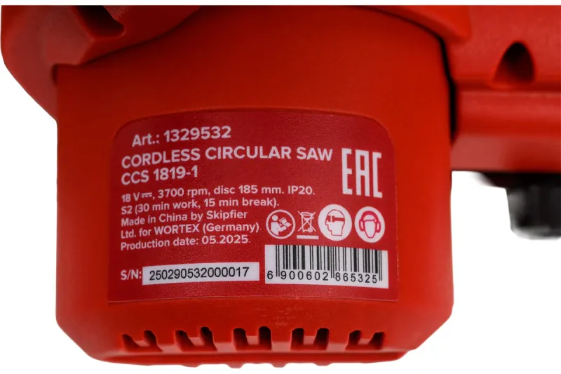 Пила дисковая акк. 18В CCS 1819-1 в кор. ALL1 SOLO WORTEX 1329532